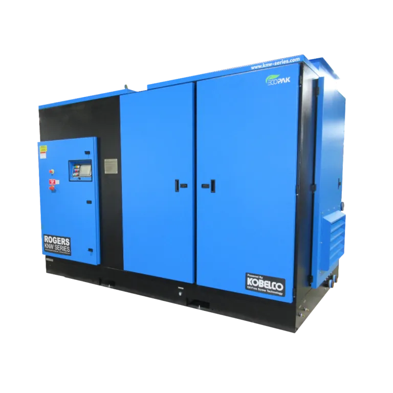 Rogers KNW Series Powered By Kobelco - Oil Free Rotary Screw Air Compressor - EcoPak